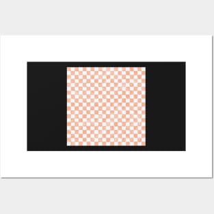 Soft blush watercolor checkers Posters and Art